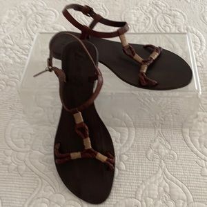 Bata Leather Made in Italy Sandals Brown Size 39EU NWOT